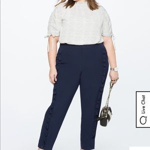 Eloquii Ruffle Detail Trousers size 18